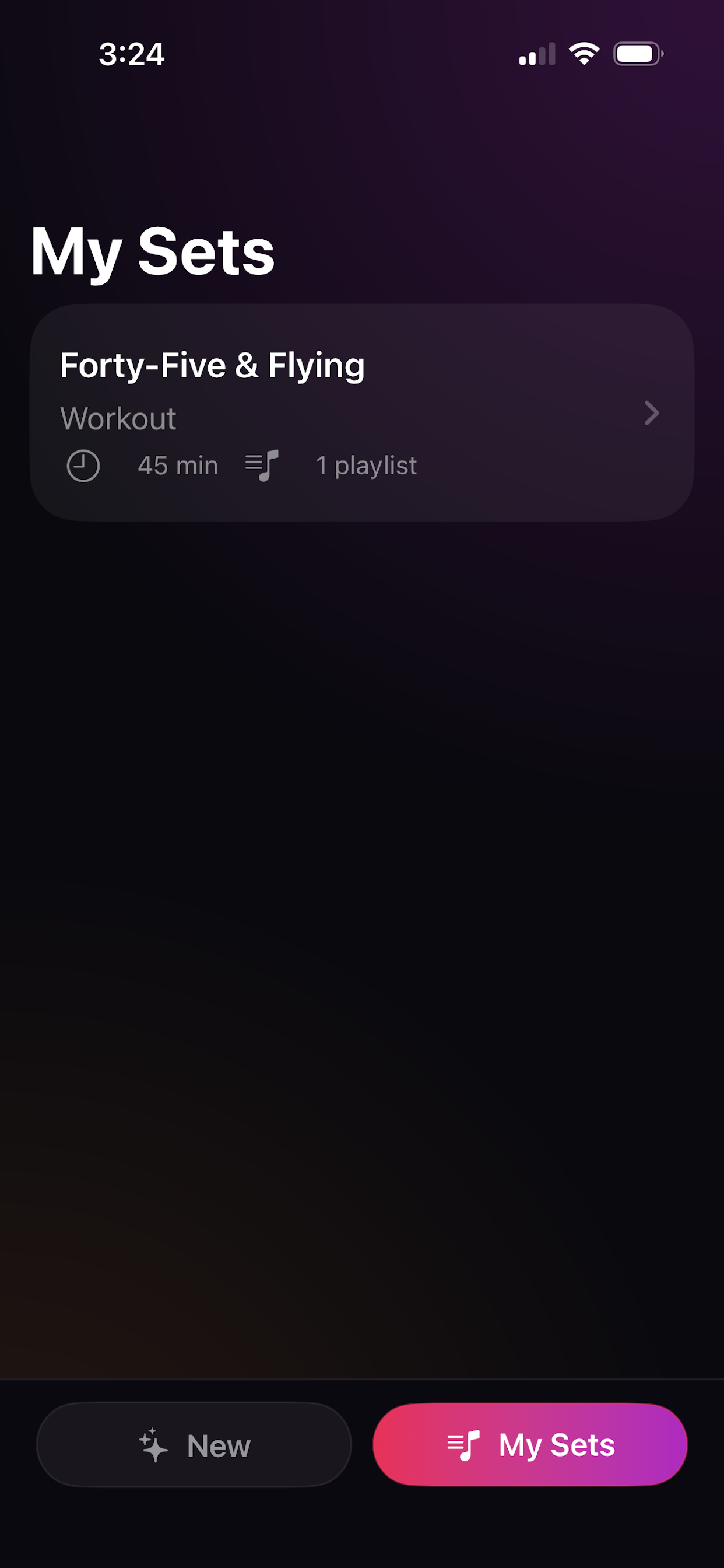 Saved MixSet playlists